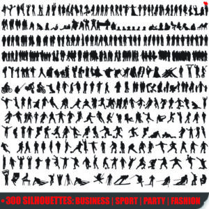 1000 People Silhouettes1
