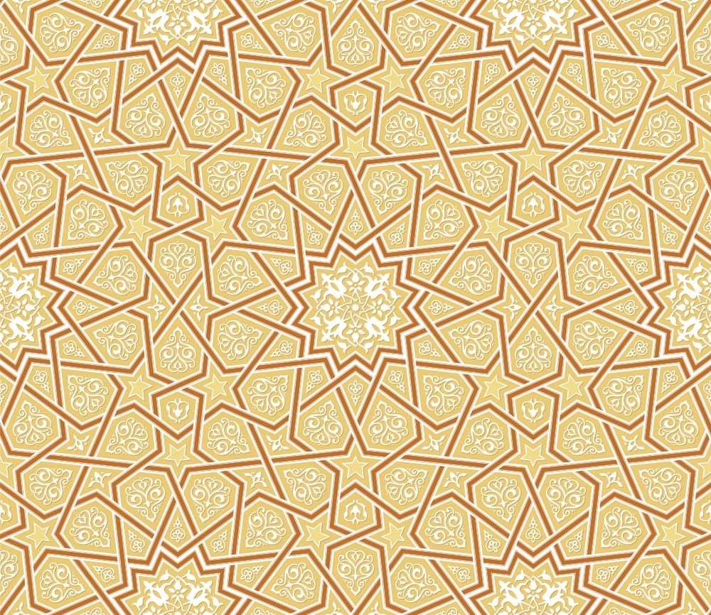 خلفيات زخارف اسلامية ذهبية