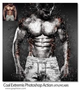 اكشن فوتوشوب احترافي Coal Extremis Photoshop Action