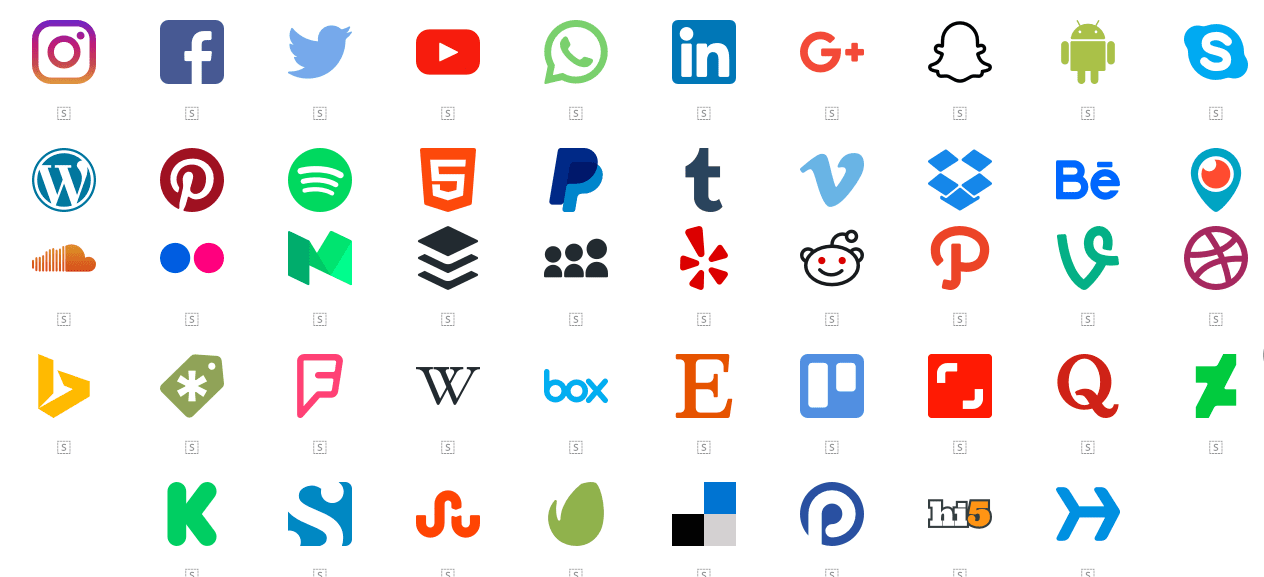 48 ايقونة شعارات الشبكات الاجتماعية Social Media Logos Gfx4arab Free Fonts Vector Photos Psd Fils
