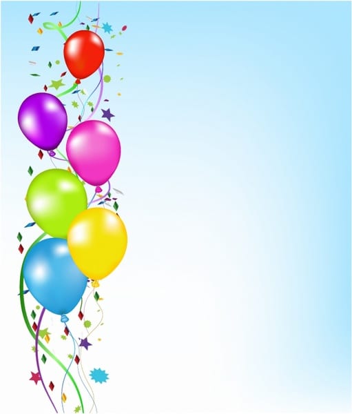 خلفيات فكتور بالونات احتفال Party Balloons Background Free vector