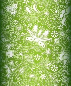 Green ornament floral vector