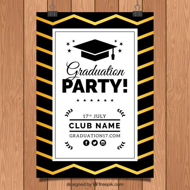 Download Elegant graduation party invitation Free Vector - جرافيكس العرب كل ما تحتاج لتكون مبدع | ملتقى ...