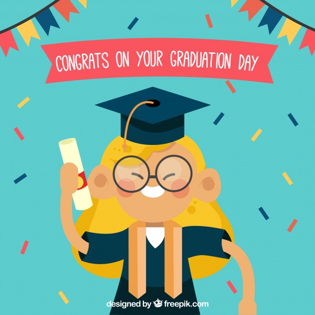 Download Graduation celebration of happy student Free Vector ...