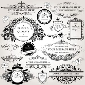 Ornamental logo collection Free Vector