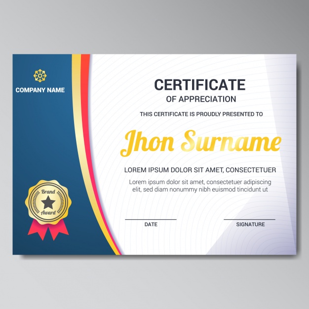 Certificate template design Free Vector - جرافيكس العرب 