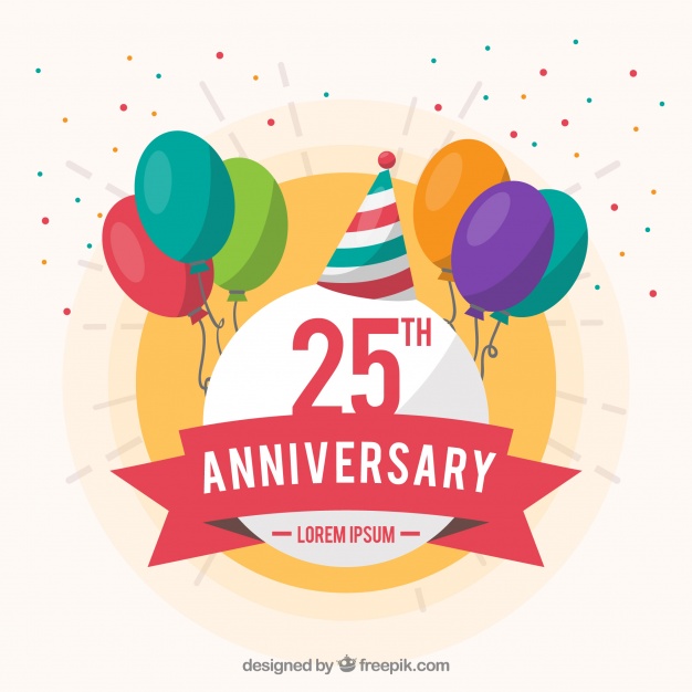 Happy anniversary background with ballons Free Vector - دروس الفوتوشوب  Photoshop tutorials جرافيكس العرب كل ما تحتاج لتكون مبدع ملتقى المصممين