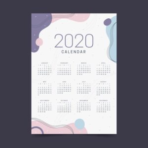 new-year-2020-calendar-pastel-colors