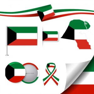 Kuwait representative elements collection Free Vector