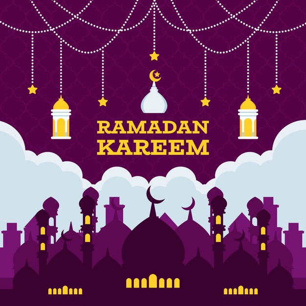 Flat design ramadan kareem greeting Free Vector - GFX4Arab ...