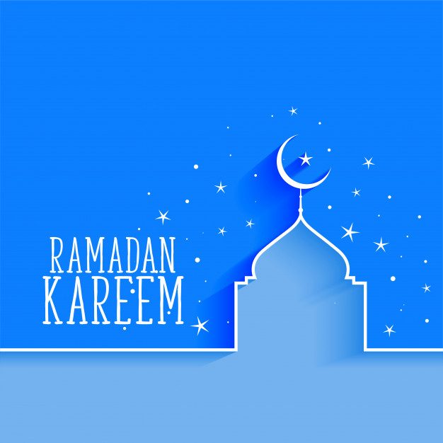 Ramadan Kareem Mosque And Star Background Free Vector جرافيكس